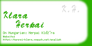 klara herpai business card